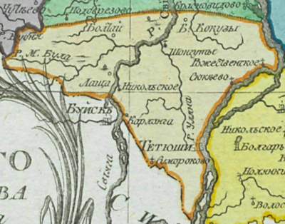 Карта Казанского наместничества 1792